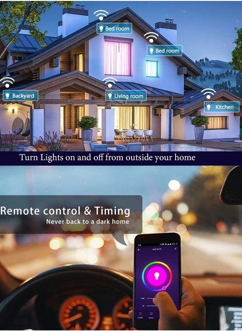ISHWAZ - 10W Smart Wi-Fi Bluetooth Bulb Works With Alexa Google Assistant and IFTTT With 16Millions Colors Dimmable Light 8 Different Modes Power Saving and Much More A Must Have Smart Gadget - Image 1