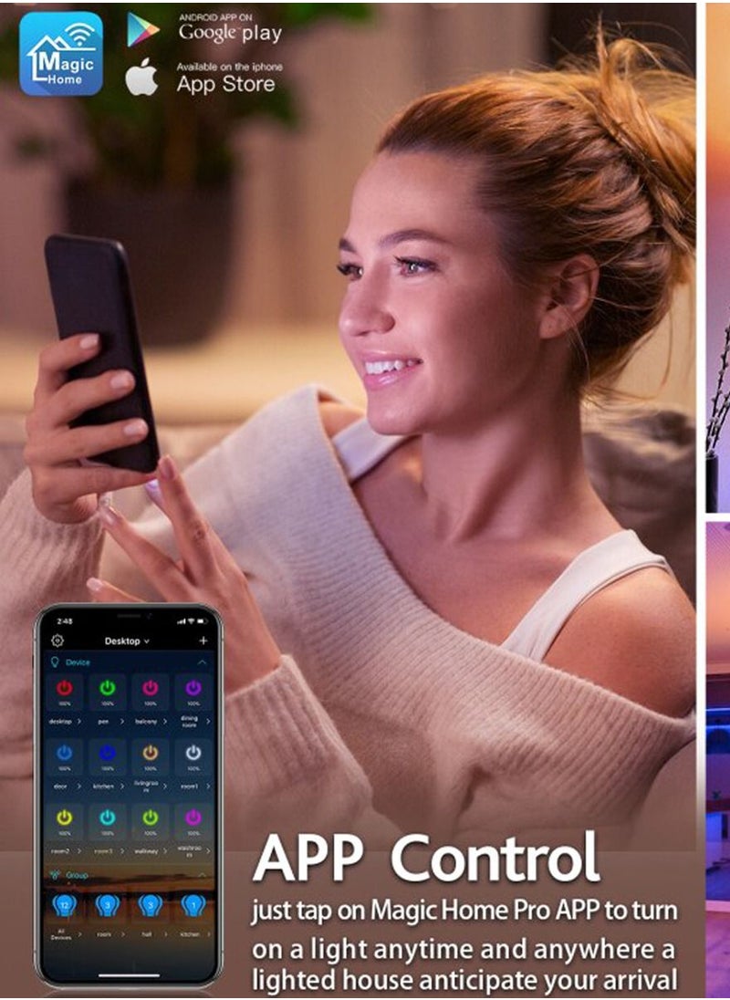 ISHWAZ - 10W Smart Wi-Fi Bluetooth Bulb Works With Alexa Google Assistant and IFTTT With 16Millions Colors Dimmable Light 8 Different Modes Power Saving and Much More A Must Have Smart Gadget - Image 1