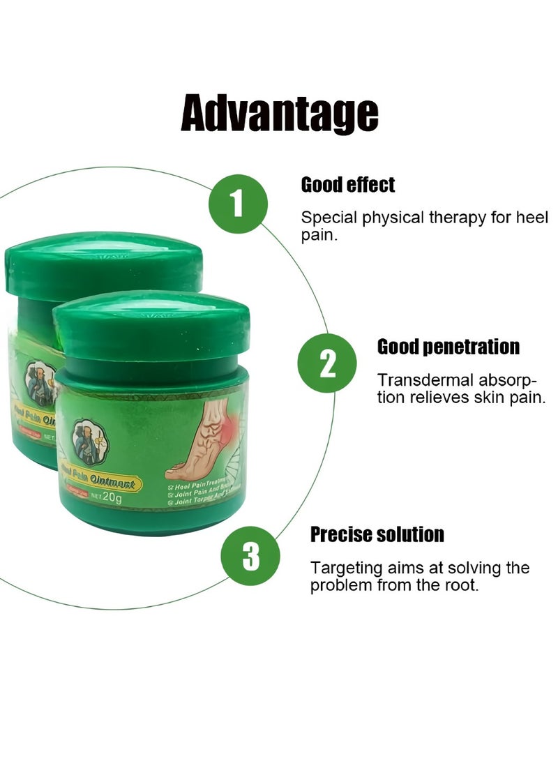 AS SEEN ON TV كريم تسكين آلام القدم، مرهم عشبي لآلام الكعب، مرهم قوي وفعال لتسكين الآلام، كريم حمض الأعصاب لآلام العضلات وآلام مفاصل القدم، وخدر القدم، والألم - Image 2
