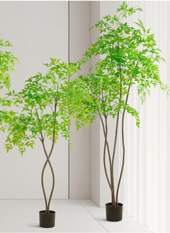 SINCHER SINCHER Artificial Tree, 150cm Fake Plant Potted ,Faux Tree Decorative Plastic Pot ,Simulation Bamboo Tree Natural Texture for Home Decoration Office Indoor Outdoor  - Image 2