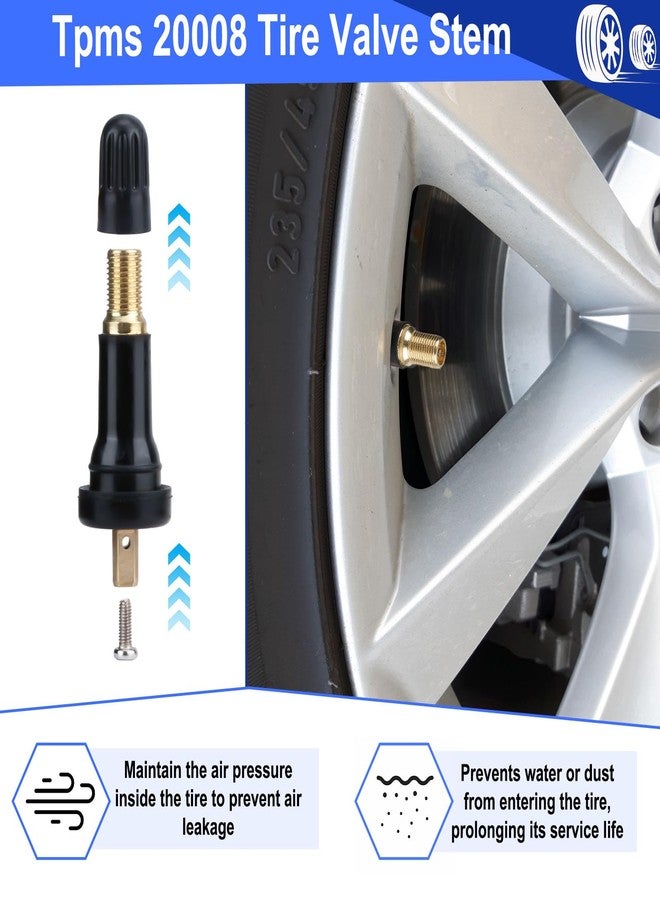 ecocstm 5 PCS TPMS 20008 Tire Valve Stem, Snap-in Rubber Tubeless Tire Pressure Sensor Valve Stem, TPMS Valve Stem Replacement, Compatible with Enclave Escalade Avalanche Sierra - Image 4