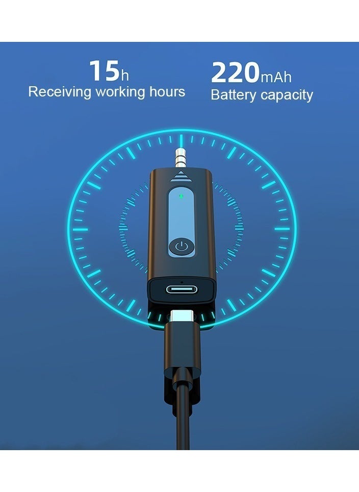 HEXABEX ميكروفون لاسلكي 3.5 ملم لتقليل الضوضاء K35 Mic باللون الأسود  - Image 2
