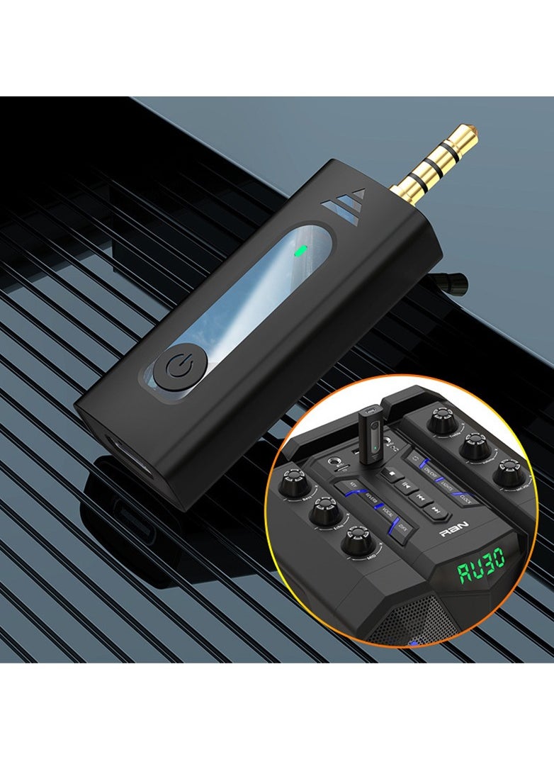 HEXABEX ميكروفون لاسلكي 3.5 ملم لتقليل الضوضاء K35 Mic باللون الأسود  - Image 5