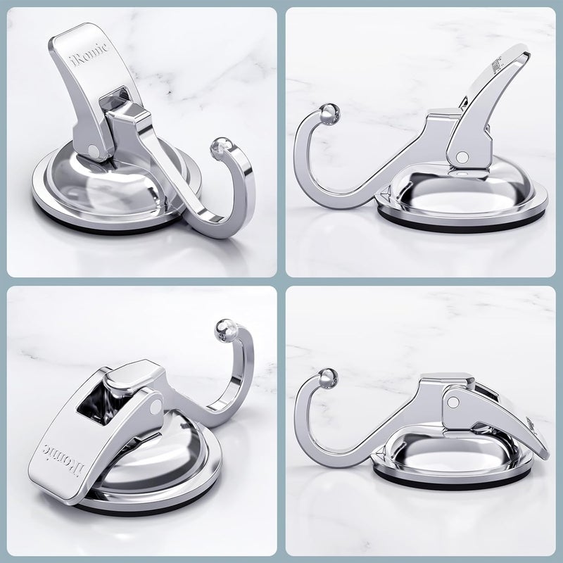 iRomic Heavy Duty Vacuum Suction Cup Hooks (2Pack) Specialized for Kitchen&Bathroom&Restroom Organization, by - Image 2