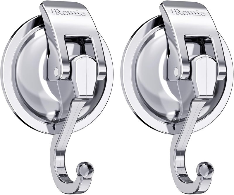 iRomic Heavy Duty Vacuum Suction Cup Hooks (2Pack) Specialized for Kitchen&Bathroom&Restroom Organization, by - Image 1
