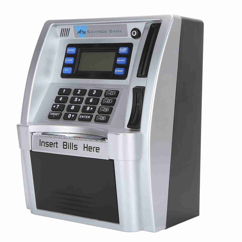 Electronic ATM Piggy Bank Creative Password Cash Coin Can Self Rolling Bill Cash Saving Box with LCD Screen - Image 4