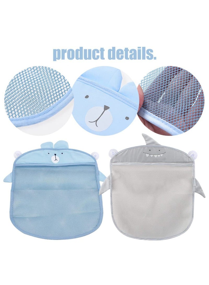 Mr. Penda 2 PCS Bath Toy Organizer, Mesh Bath Toy Storage Bags, Bath Toy Organiser with 4 Strong Suckers, Easy Storage of Bath Toys and Other Bathroom Items 39x35cm - Image 3