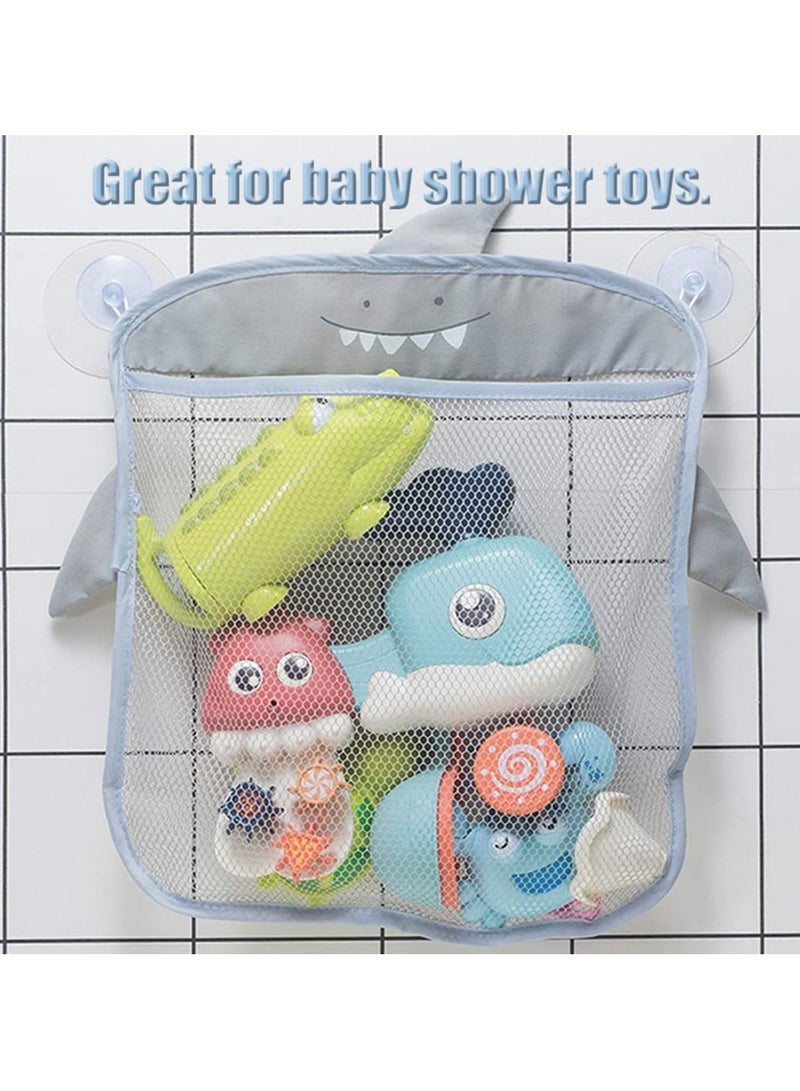 Mr. Penda 2 PCS Bath Toy Organizer, Mesh Bath Toy Storage Bags, Bath Toy Organiser with 4 Strong Suckers, Easy Storage of Bath Toys and Other Bathroom Items 39x35cm - Image 4