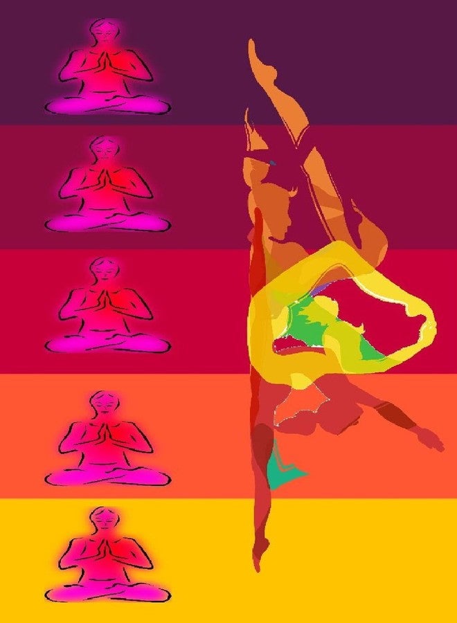 orgner Latest Poly Canvas Yoga Mat Bag / Cover. Easy Fit up to 4 mm thick yoga Mat. Print Design : Men and women Yogic path - Image 3