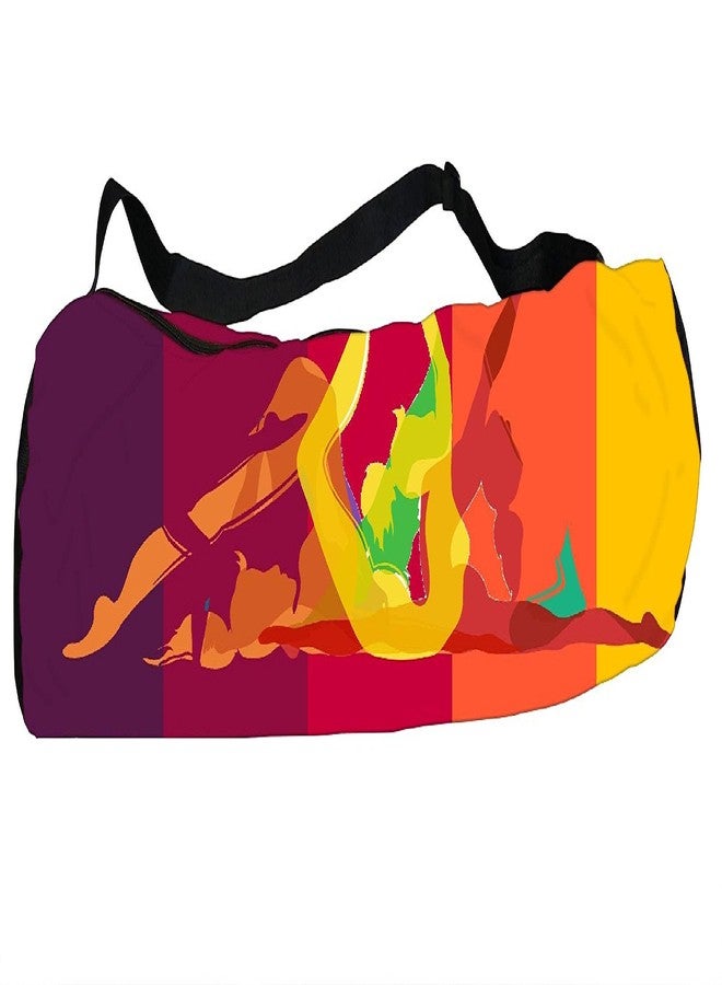 orgner Latest Poly Canvas Yoga Mat Bag / Cover. Easy Fit up to 4 mm thick yoga Mat. Print Design : Men and women Yogic path - Image 2