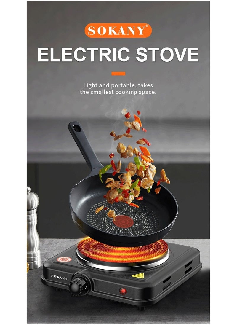 sokany Electric Stove&Heater Electrics Hot Plate Single Burner 1000W SK-5109 Black  - Image 2