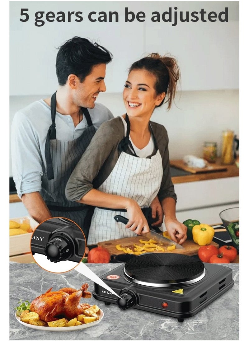 sokany Electric Stove&Heater Electrics Hot Plate Single Burner 1000W SK-5109 Black  - Image 3
