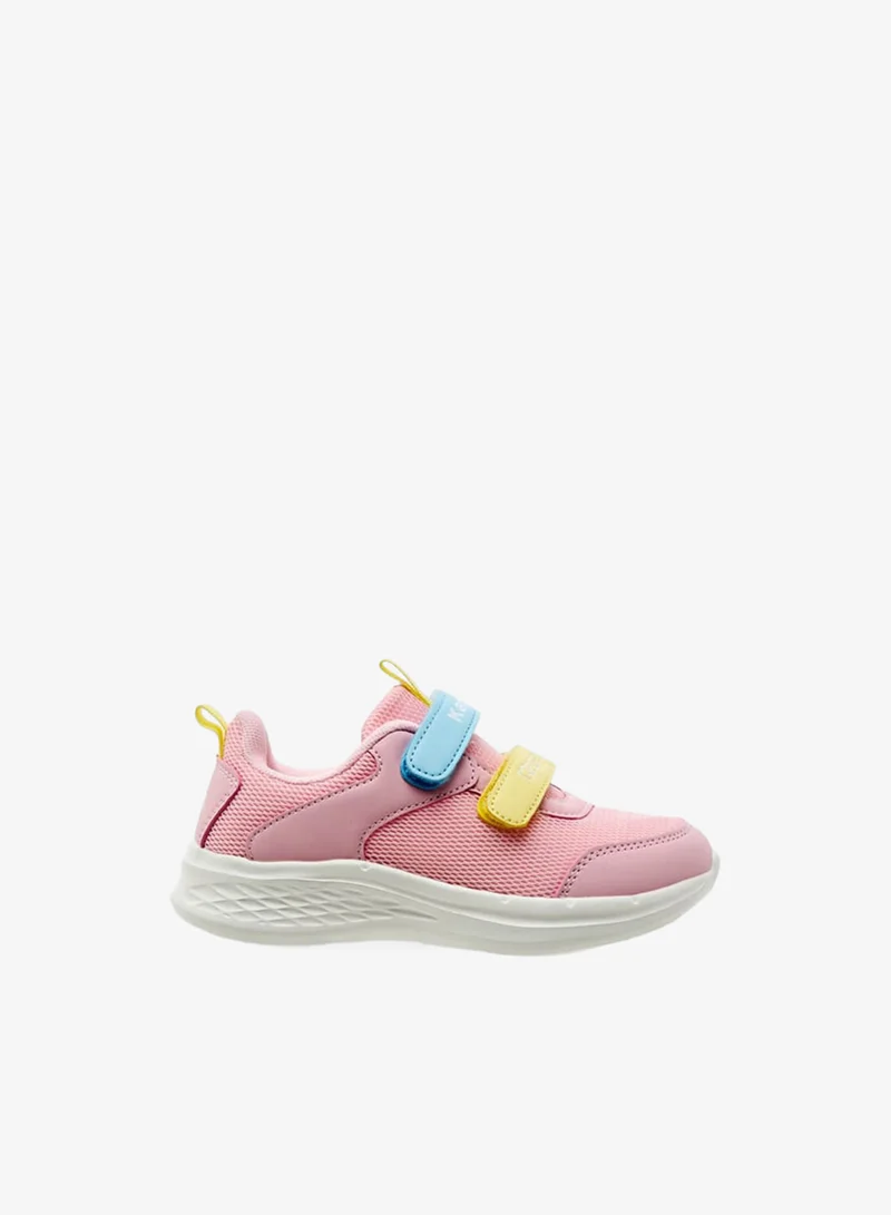 Kappa Girls Colourblock Sneakers with Hook and Loop Closure