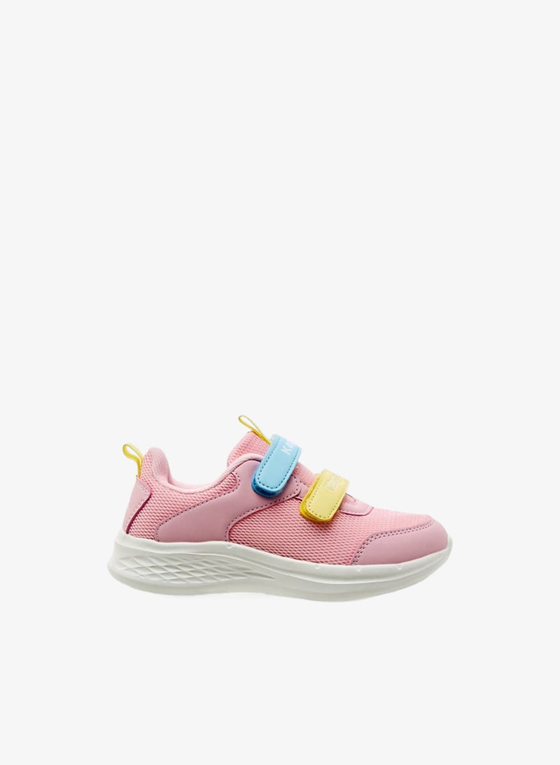 Kappa Girls Colourblock Sneakers with Hook and Loop Closure - Image 1