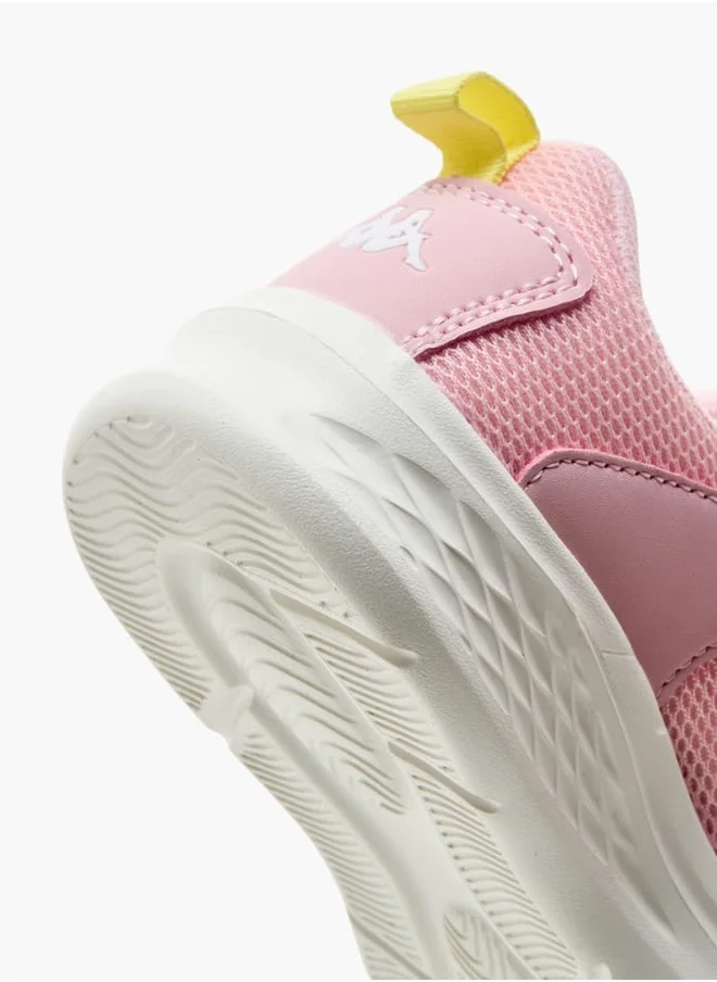 Kappa Girls Colourblock Sneakers with Hook and Loop Closure