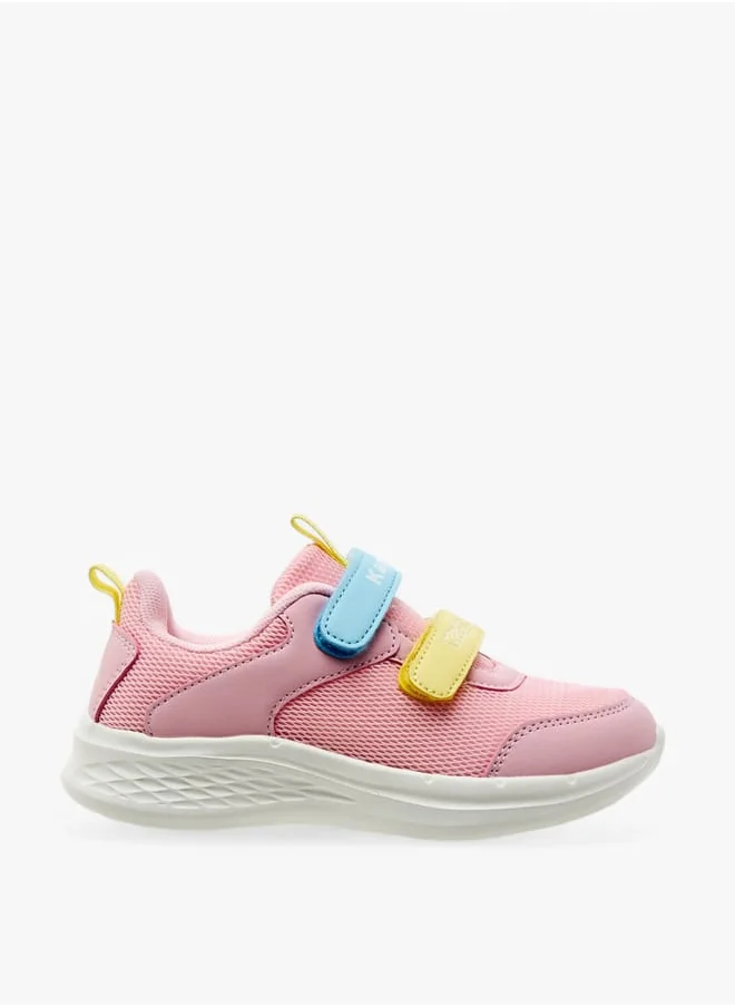 Kappa Girls Colourblock Sneakers with Hook and Loop Closure