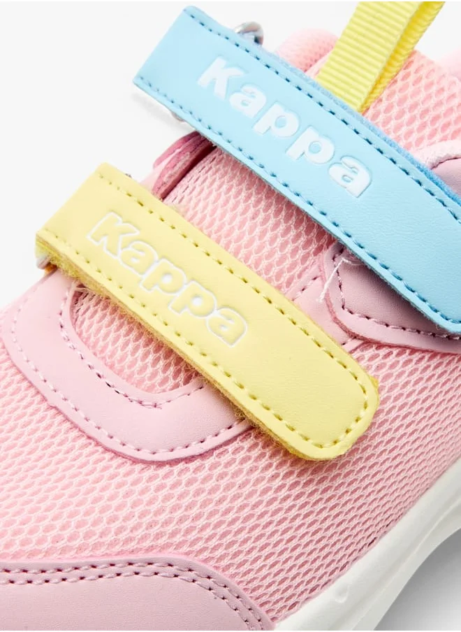 Kappa Girls Colourblock Sneakers with Hook and Loop Closure