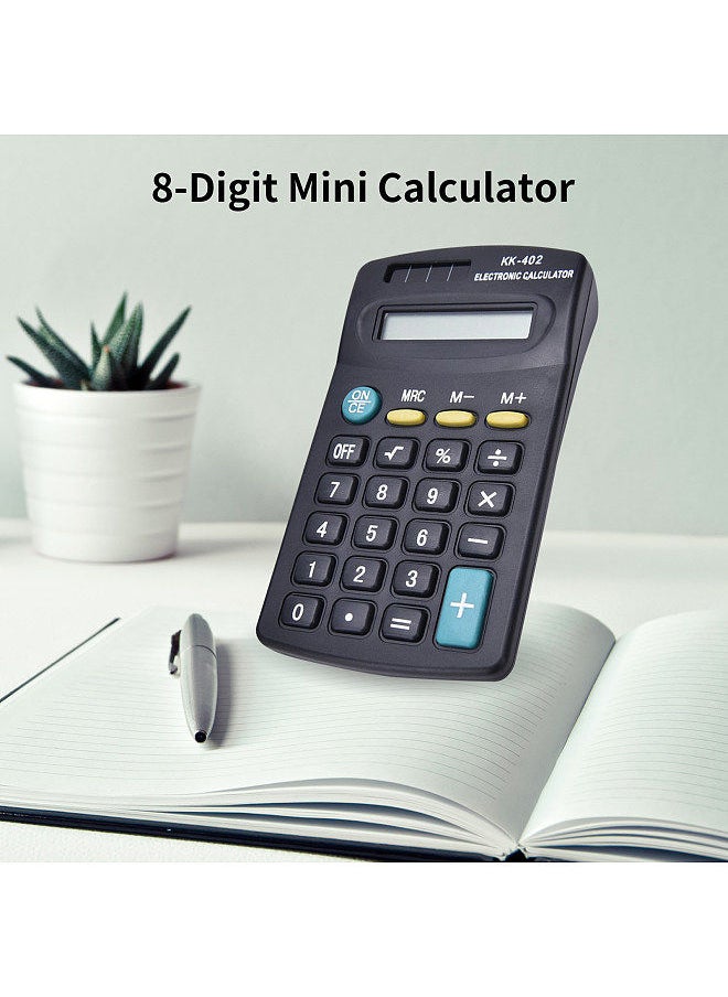 Generic - Mini Calculator 8-Digit LCD Display Small Calculator Cute Pocket Size 4.37x2.44'' for Students Use Portable Office Home School Account Financial Calculating Tool - Image 1
