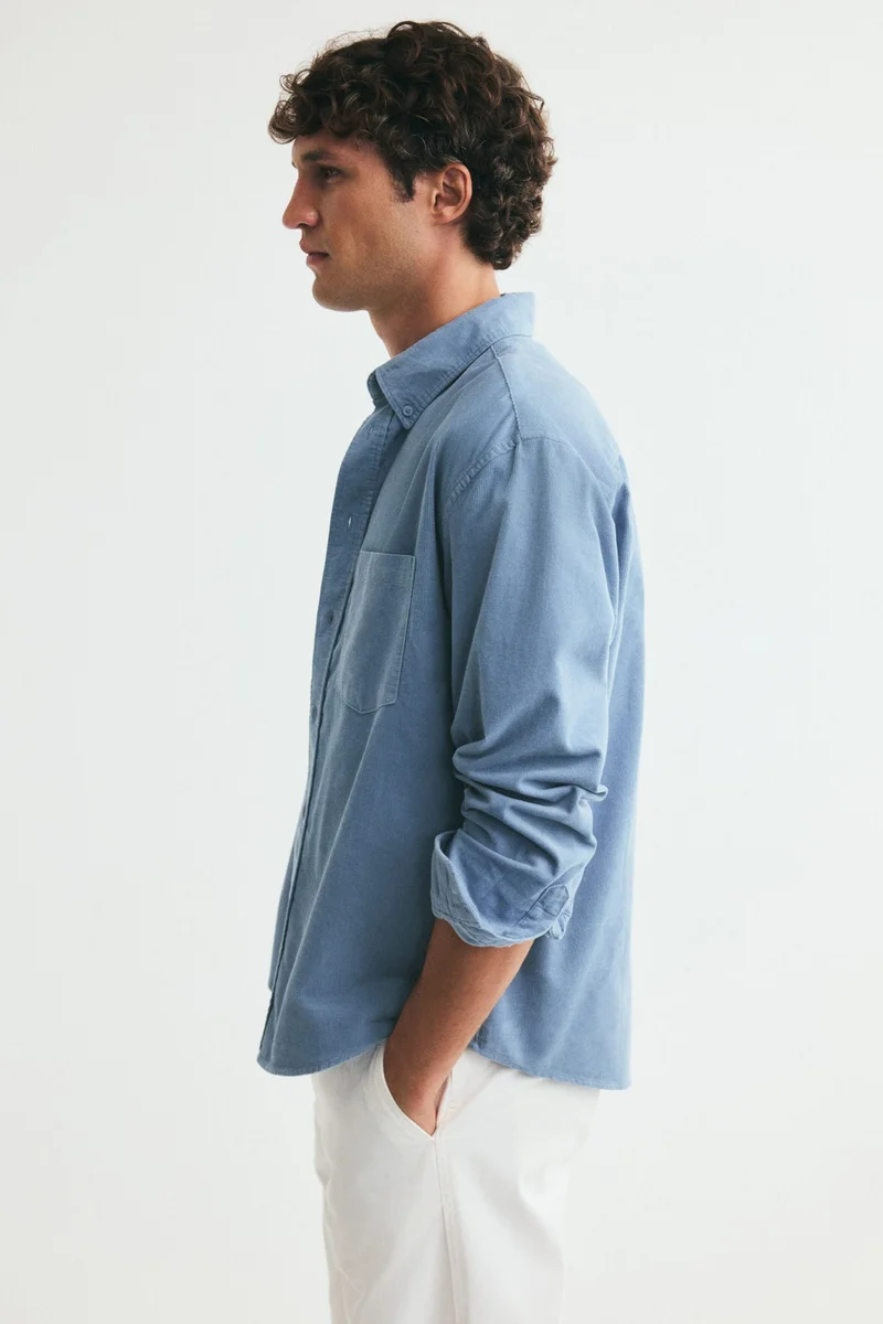 H&M  Regular Fit Corduroy shirt for Men | Best Price UAE