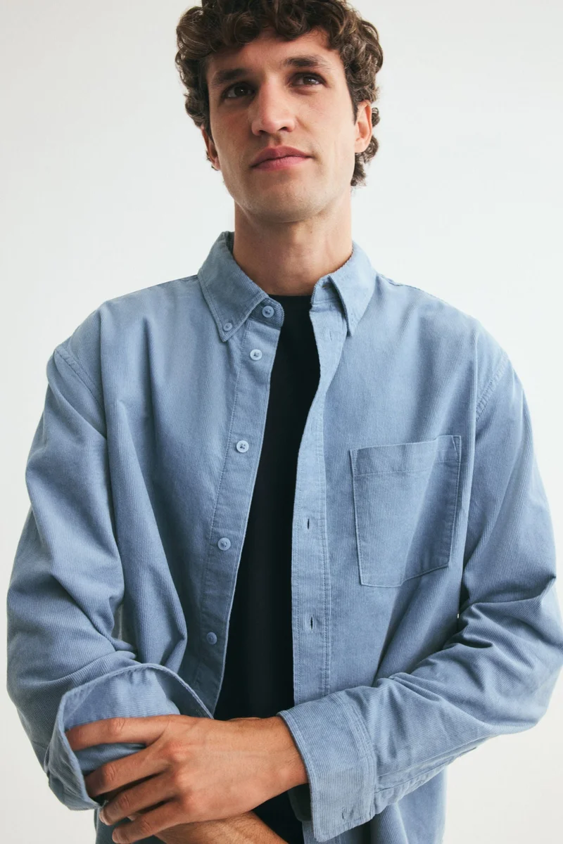 H&M  Regular Fit Corduroy shirt for Men | Best Price UAE