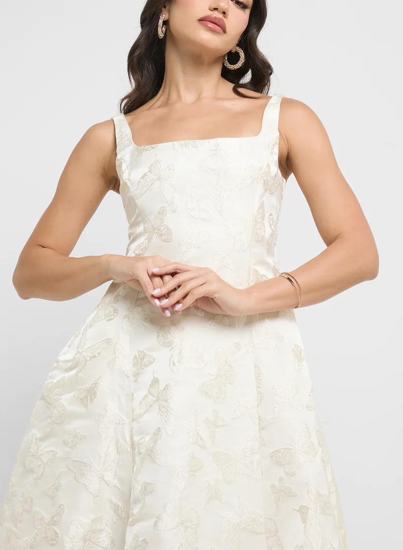 ايلا Textured A-Line Dress