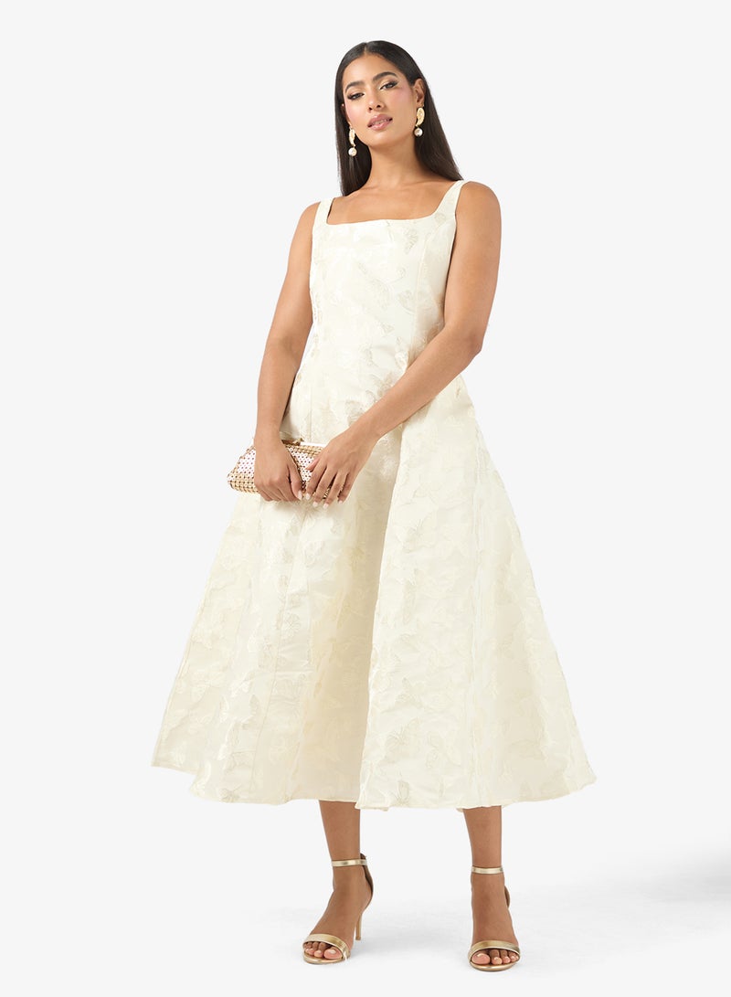ELLA Textured A-Line Dress - Image 4