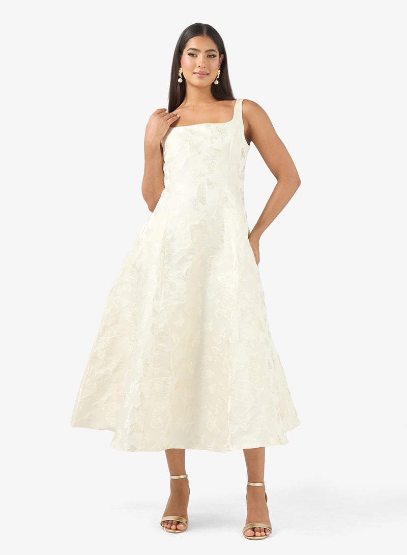 ELLA Textured A-Line Dress - Image 1