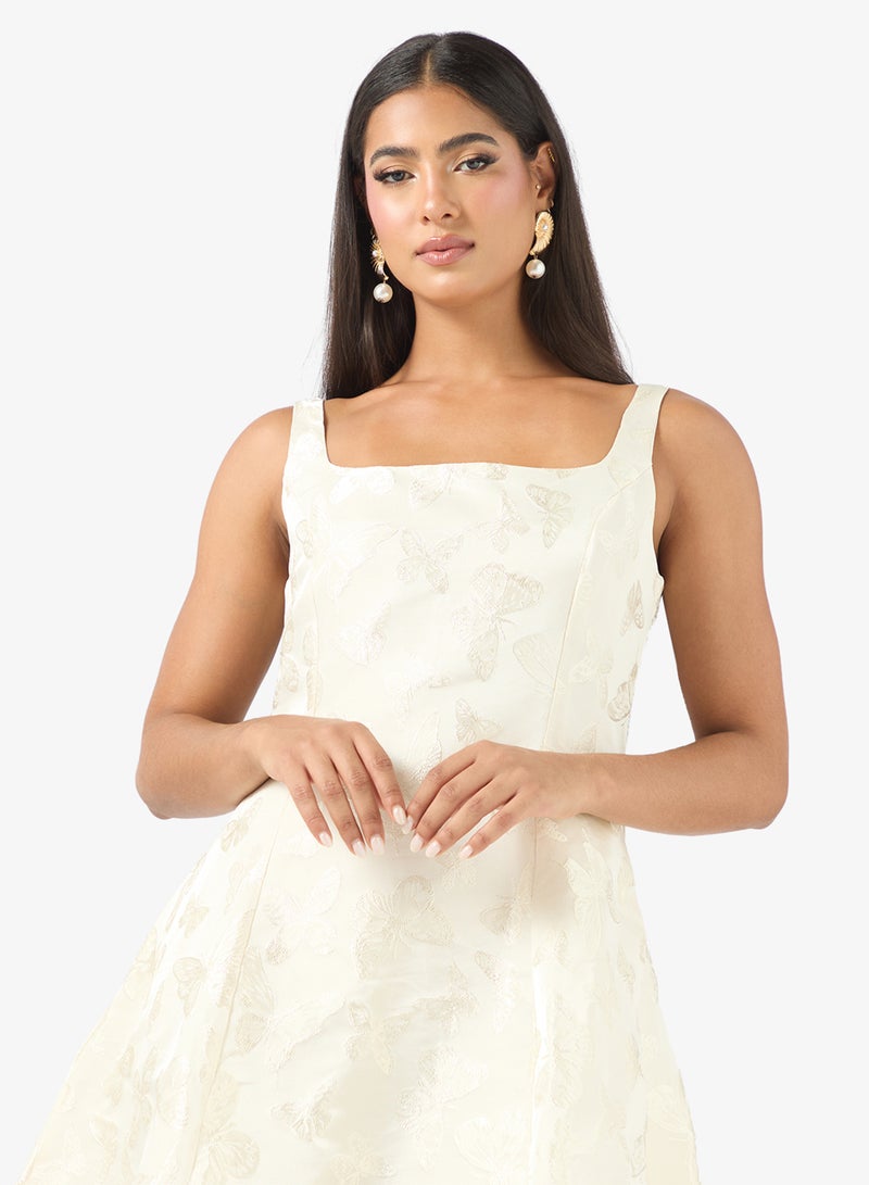 ELLA Textured A-Line Dress - Image 3