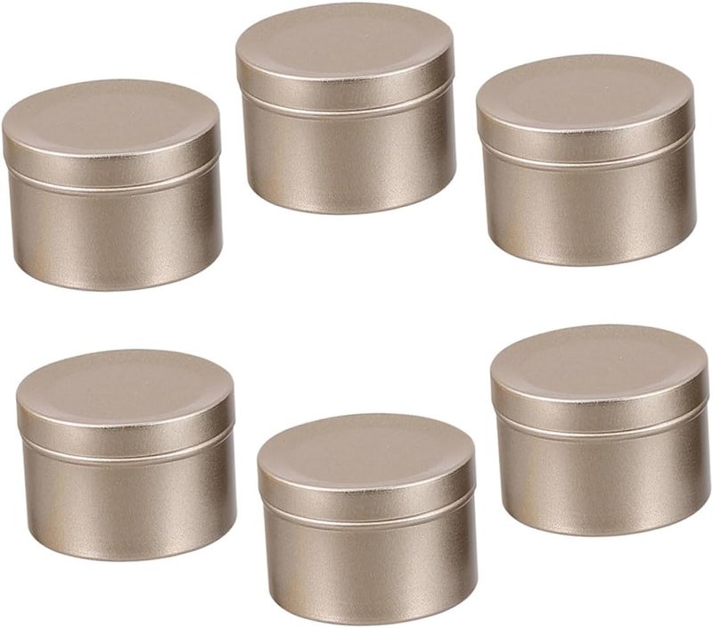 UTHCLO 6pcs Aluminum Candle Containers Ointment Jars for Essential Oils Candles and Creams Lightweight Lid Design for and Storage - Image 1