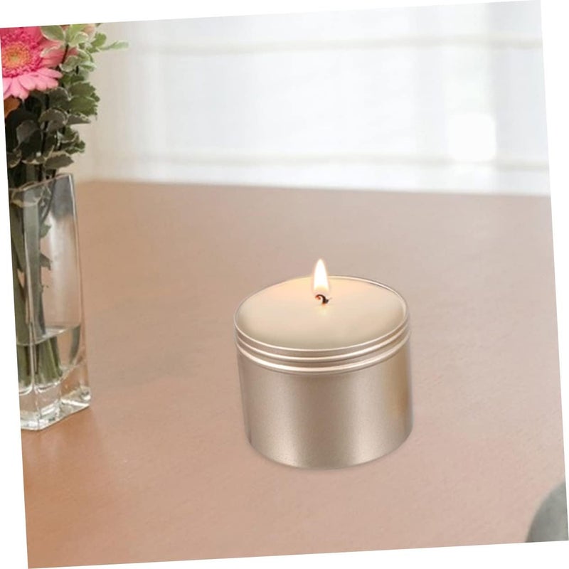 UTHCLO 6pcs Aluminum Candle Containers Ointment Jars for Essential Oils Candles and Creams Lightweight Lid Design for and Storage - Image 2