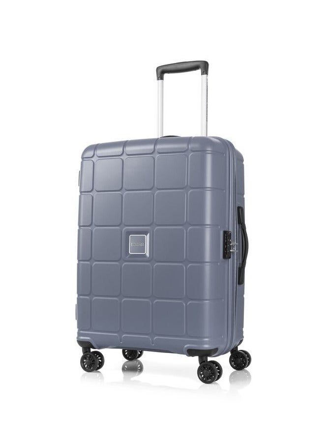 AMERICAN TOURISTER Hundo Suitcase, Check-In Size 68 cm / 25 inch, 4 Spinner Wheels, Hard Top, Polypropylene, Flinstone|Spacious Interior|DuoSaf™ Security Zipper|TSA Combination Lock|Expandable - 3 Years International Warranty - Image 1