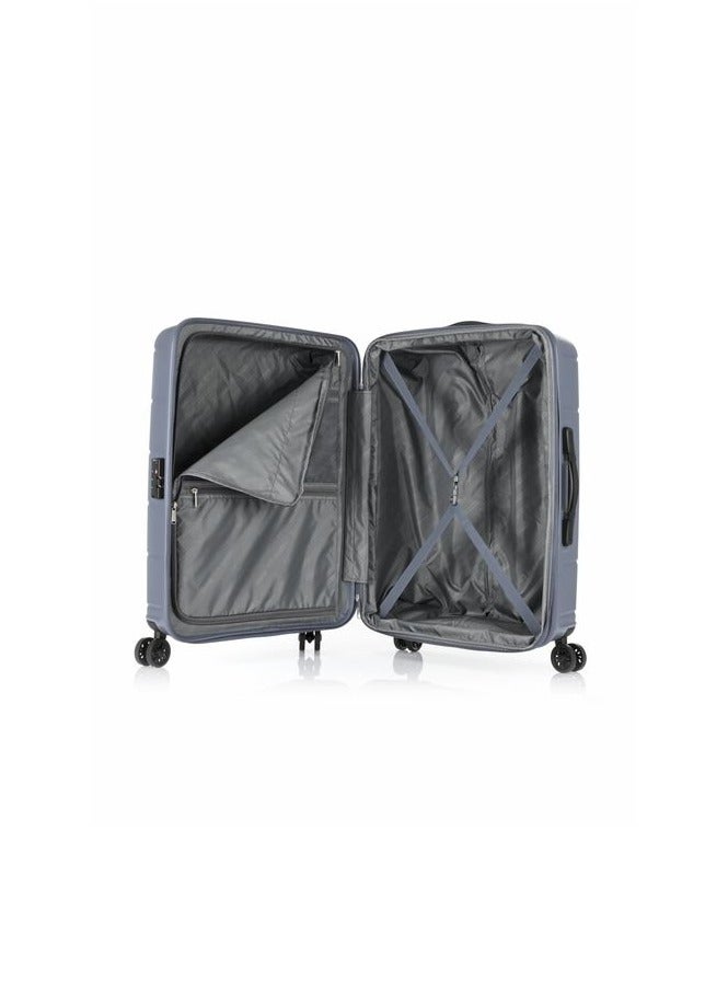 AMERICAN TOURISTER Hundo Suitcase, Check-In Size 68 cm / 25 inch, 4 Spinner Wheels, Hard Top, Polypropylene, Flinstone|Spacious Interior|DuoSaf™ Security Zipper|TSA Combination Lock|Expandable - 3 Years International Warranty - Image 5