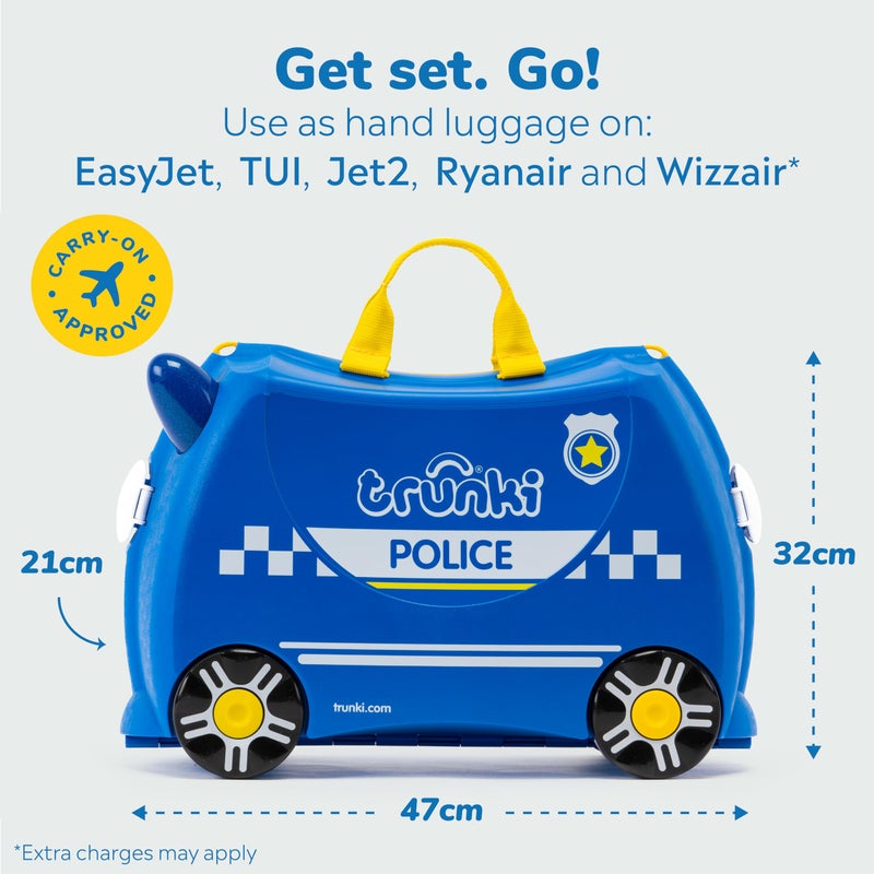 Trunki Percy Police Carride-On Suitcase And Carry-On Luggage - Image 2
