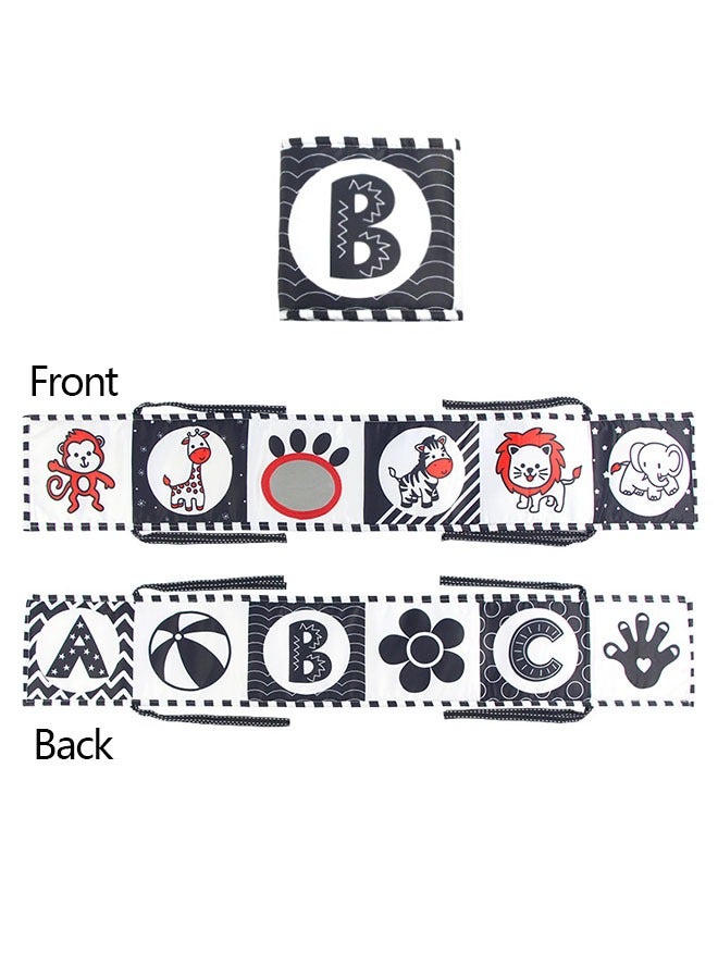 Ant Baby Bed Surround Fabric Book Toys 0-12 Months, Black and White High Contrast Sensory Book for Newborn - Image 2