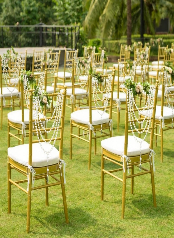 Giegxin 24 Pcs 78ft Wedding Pearl Backdrop Crystal Garland Faux Pearl Hanging String Bridal Party Garland Hanging Decoration for Wedding Party Flower Home Window Ceiling Draping Decoration - Image 4