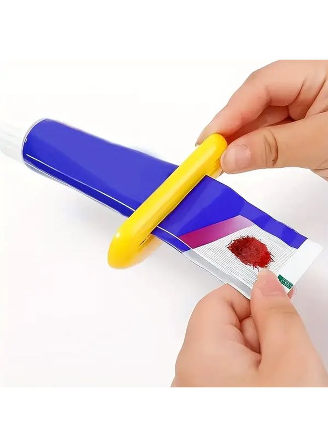 Yellow 3pcs Toothpaste Dispenser Clips Bathroom Squeeze Accessory Less Waste - Image 4