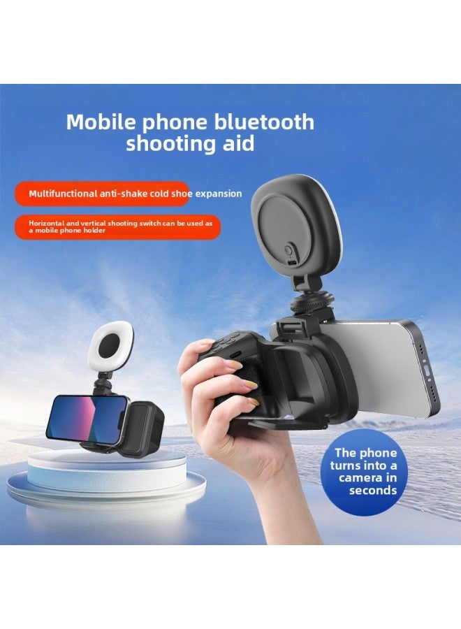 Loquat Explosions Portable Mobile Phone Bluetooth Camera Trembles Self-timer Brush Video Artifact Bluetooth Self-timer  Turning Device-Color:Bluetooth Shooting Aid + Beauty Fill Light  - Image 2