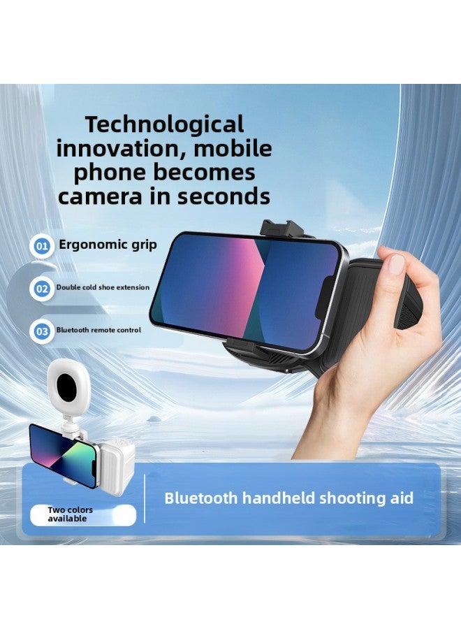 Loquat Explosions Portable Mobile Phone Bluetooth Camera Trembles Self-timer Brush Video Artifact Bluetooth Self-timer  Turning Device-Color:Bluetooth Shooting Aid + Beauty Fill Light  - Image 1
