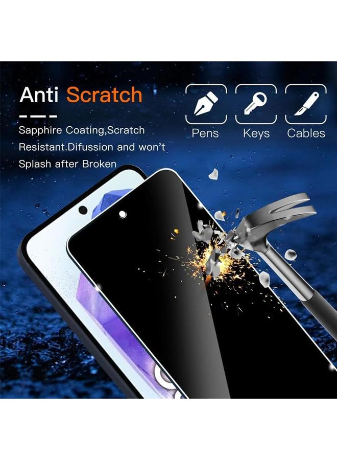 erorex 2 Plus 2 Privacy Film Compatible With Samsung Galaxy A55 5G Privacy Screen Protector With Camera Lens Protector 9H Hardness Tempered Glass Film Anti Scratch Bubble Free - Image 5