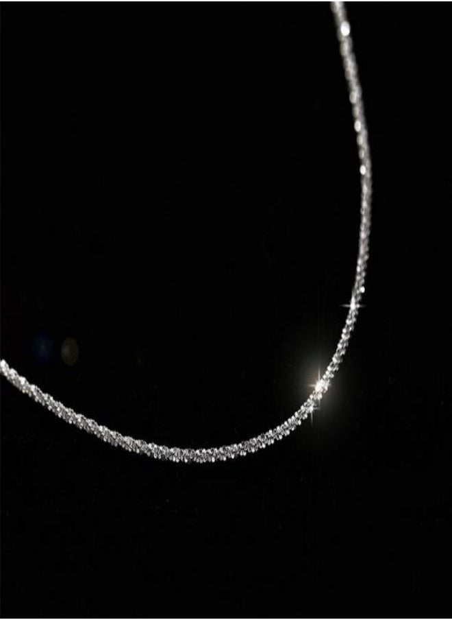 Satinior - Simple niche all-match silver clavicle collar - Image 1