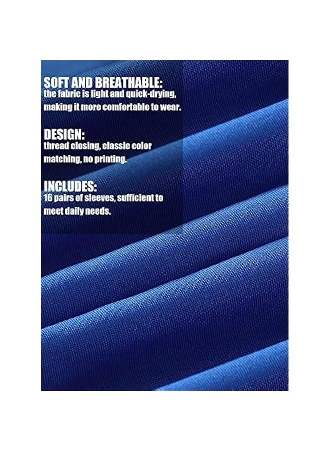 16 Pairs Arm Sleeves for Men Women UV Protection Cooling Arm Sleeves Tattoo Sleeve Covers for Arms(Bright Colors, Ice Silk) - Image 4
