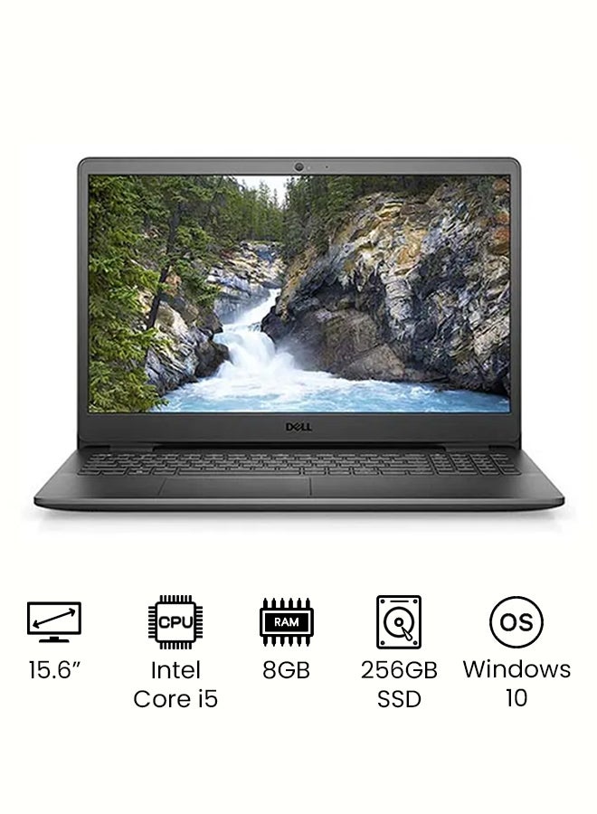 DELL (Upgraded Version) Inspiron 3501 Laptop With 15.6-Inch HD Display, 11th Gen Core i5-1135G7 Processer/8GB RAM/256GB SSD/Intel Iris Graphics/Windows 10 / English/Arabic Black - Image 1