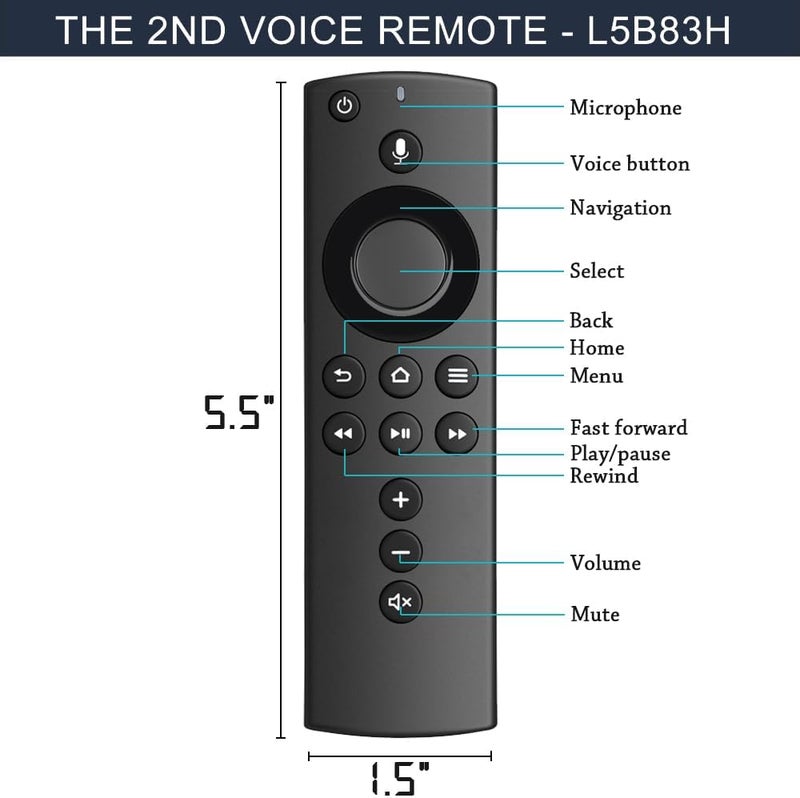 AZMKIMI L5B83H Universal Remote Control Replacement for Fire Stick-TV-Remote - Image 3