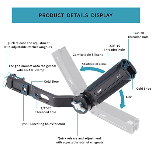 Hersmay Metal Adjustable Sling Handgrip Gimbal Sling Handle for DJI RS 4 Mini, RS 4, RS 4 Pro, RS 3 Mini,DJI RS 2,RSC 2, RS 3, RS 3 Pro Gimbal Handheld Stabilizer Accessories - Image 2