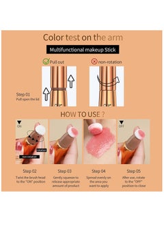 Makeup Pen Soft Cream Blush Makeup Liquid Blush for Cheeks Weightless Long Wearing Smudge Proof Natural Looking Dewy Finish Skin Tint Blush Makeup Stick (#02) - pzsku/Z9D6077E0622651612E82Z/45/_/1686040779/cffac234-3f53-4aa9-b5aa-12fe1a054dcb