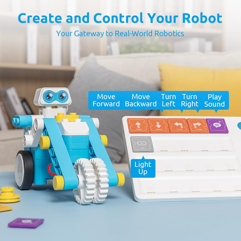 WhalesBot C3 Pro 12in1 Remote Control  Coding Robot Kit for Kids 4 Advanced Smart Panel  Cards Programming Educational STEM Toy Block Building Set with Controller  Motor for Kids 46 57 - Image 5