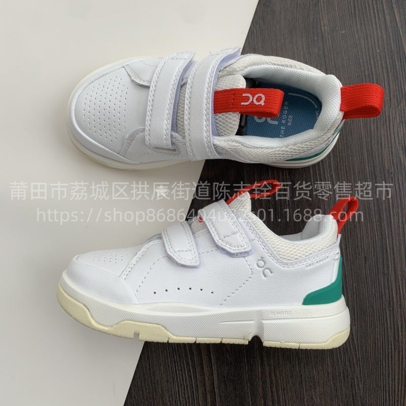 Top Edition On Children'S Board Shoes Magic Buckle Men'S And Women'S Sneaker Casual Children'S Shoes Comfortable Non-Slip Small White Shoes Trendy - Image 4