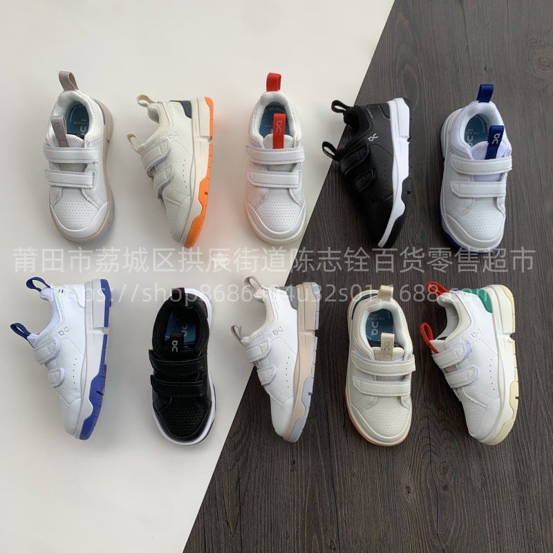 Top Edition On Children'S Board Shoes Magic Buckle Men'S And Women'S Sneaker Casual Children'S Shoes Comfortable Non-Slip Small White Shoes Trendy - Image 3