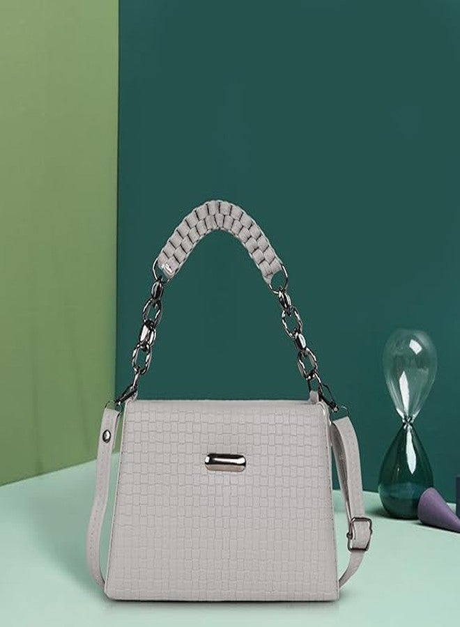 LEFFIS TRENDY DESIGN CROSS BODY SLING BAG FOR WOMENS AND GIRLS (KRL-001) (GREY) - Image 2