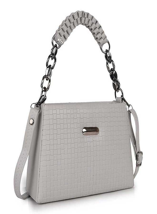 LEFFIS TRENDY DESIGN CROSS BODY SLING BAG FOR WOMENS AND GIRLS (KRL-001) (GREY) - Image 1